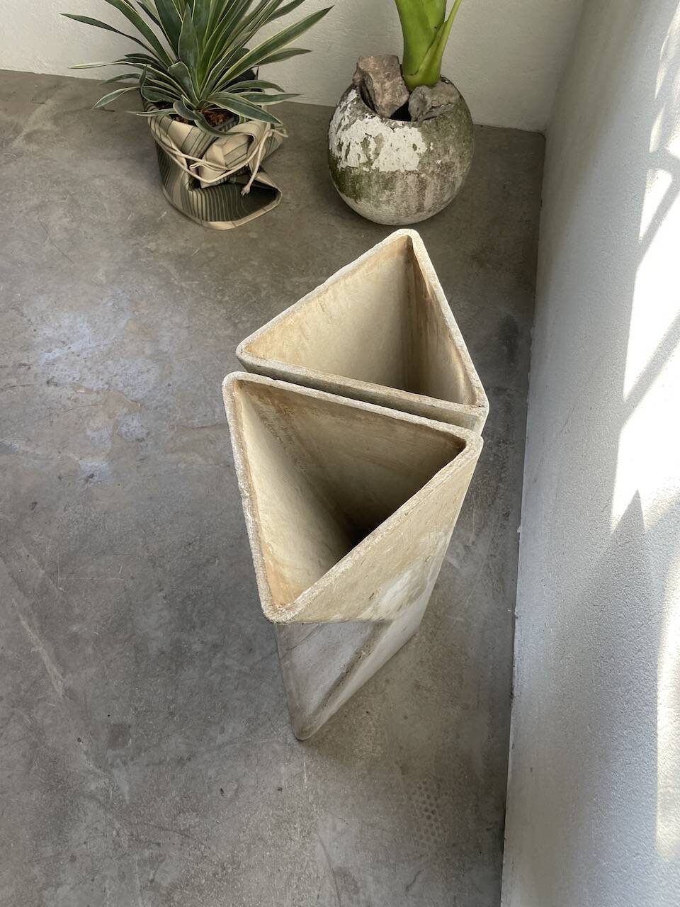 Planters jardinières fibrociment triangulaires