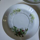 Limoges Christmas saucers