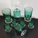 Set of 8 vintage emerald green cavalier luminarc wine glasses