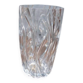 Large vintage moulded glass vase