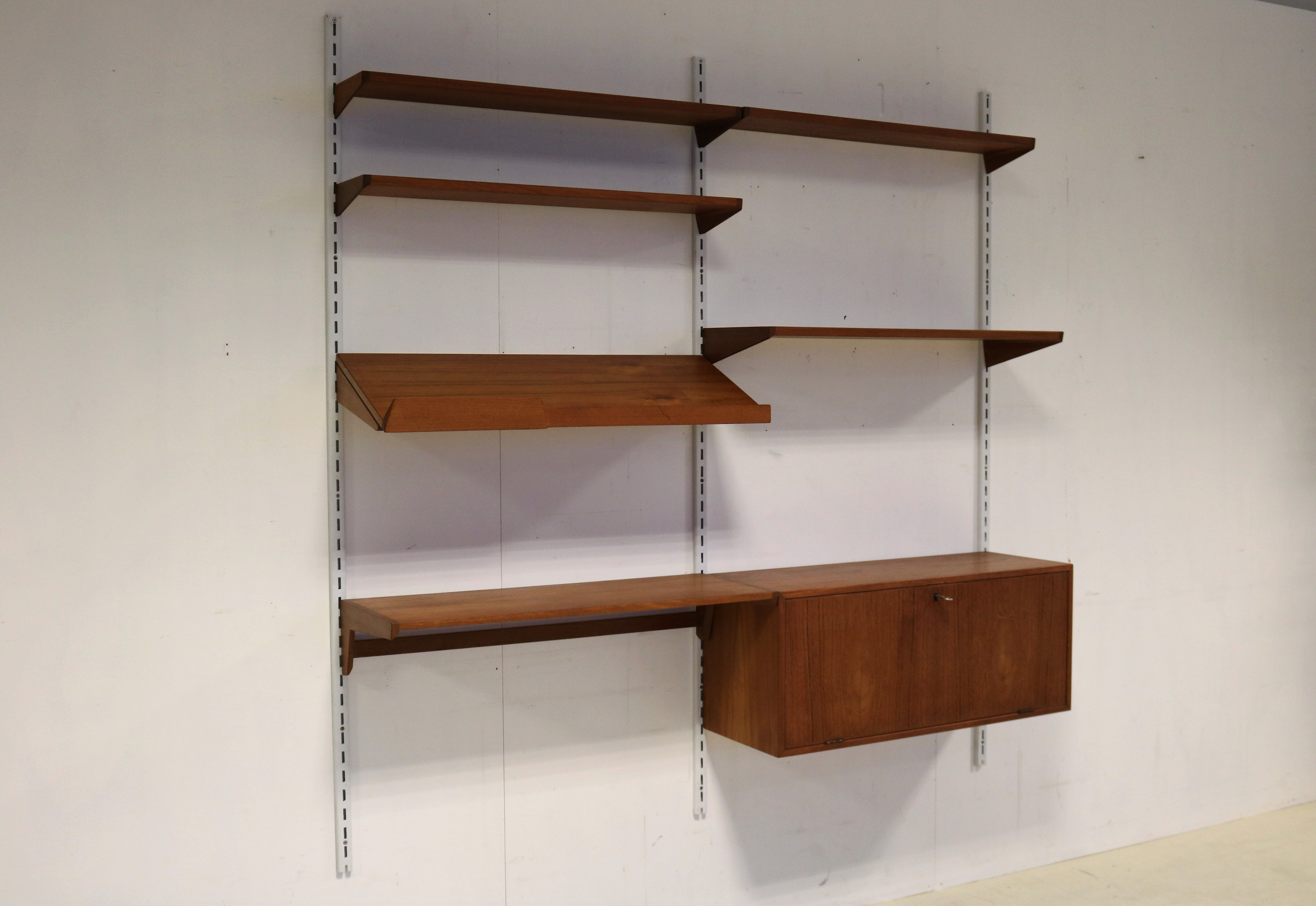 Vintage teak wall unit by Kai Kristiansen