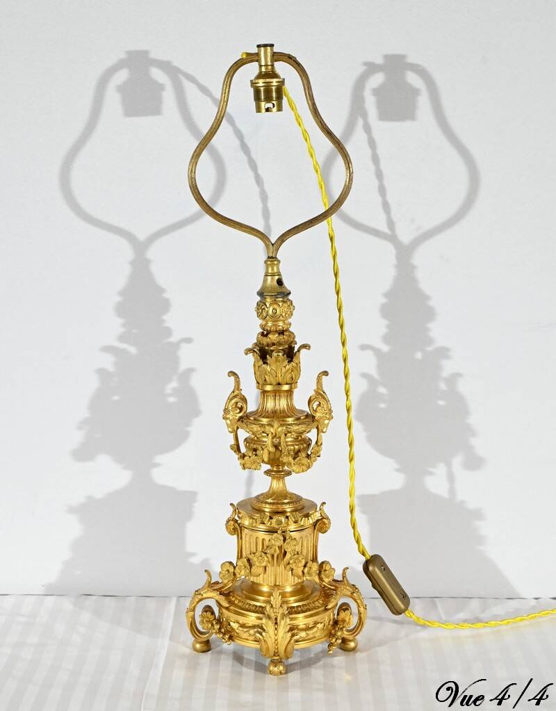 Lampe en Bronze Doré, époque Napoléon III – Milieu XIXe
