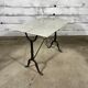 Table bistrot plateau marbre