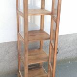 Tall display case in old wood