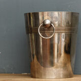 Champagne bucket in silver metal