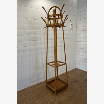 Vintage wooden coat rack by Kolo Moser for Thonet Vienna