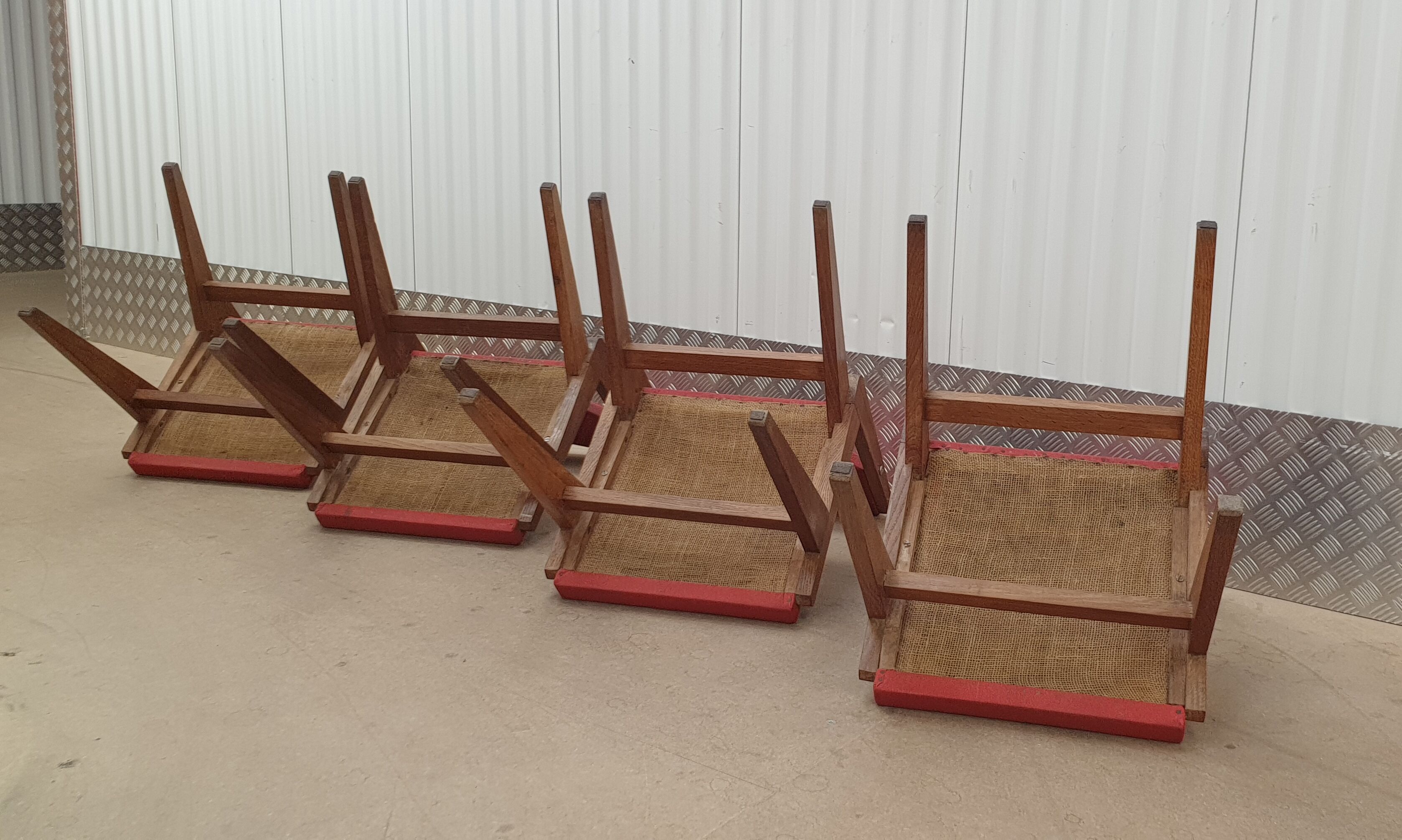 Set of four chairs maurice pré 1950