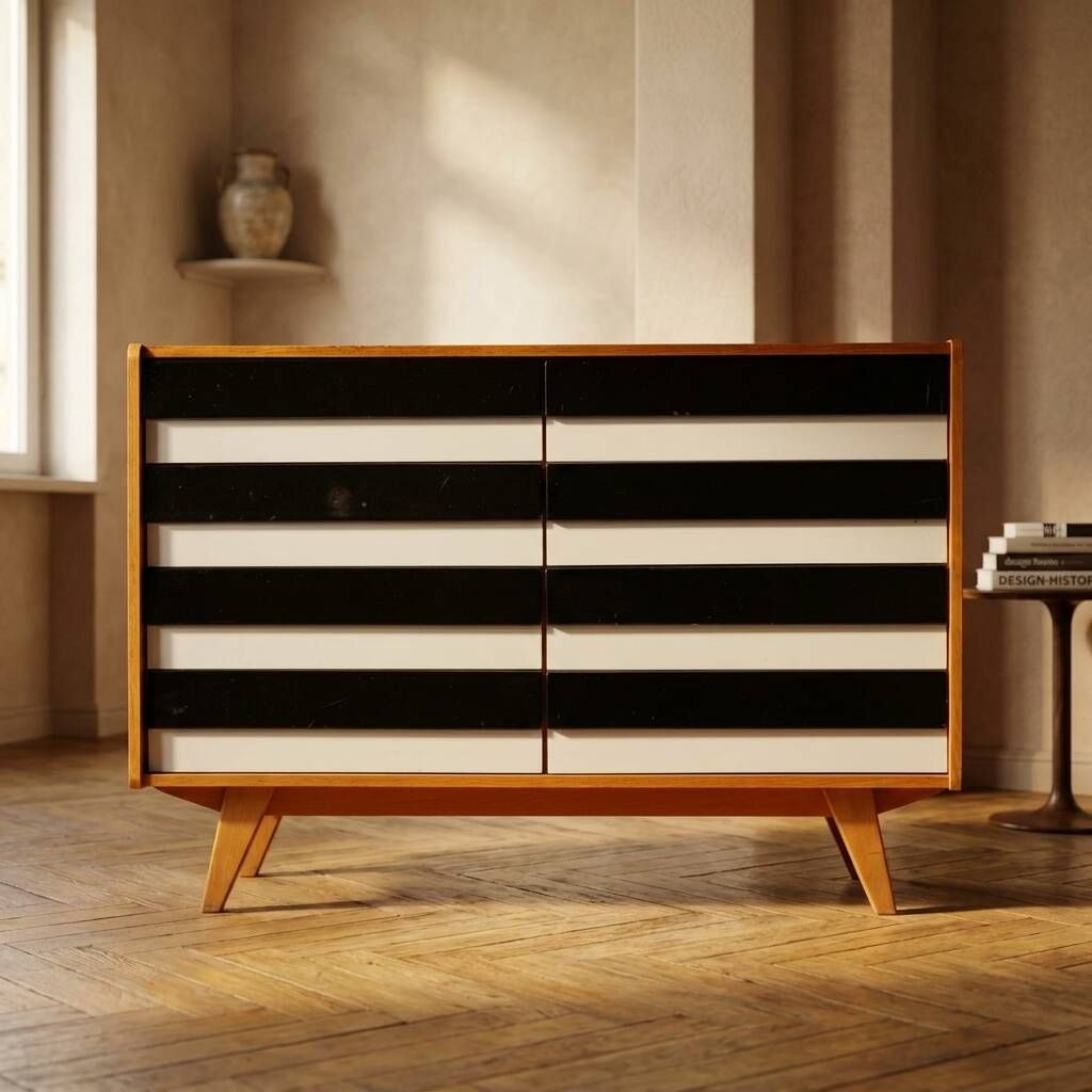 Buffet des années 50 modèle U453 par Jiří Jiroutek pour Interier Praha, années 1960, Tchécoslovaquie, 110 × 45 × 75 cm