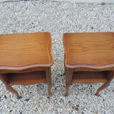 Pair of vintage oak bedside tables