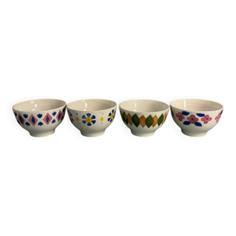Set of vintage multicoloured bowls