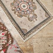 Set of 2 vintage handmade Turkish rugs 51x66 cm