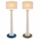 Set of 2 rare Kostka totem table lamps / epoxy / France 1980s