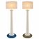 Set of 2 rare Kostka totem table lamps / epoxy / France 1980s