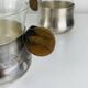 6 Art Deco silver-plated metal and glass cups by Sigg Switzerland