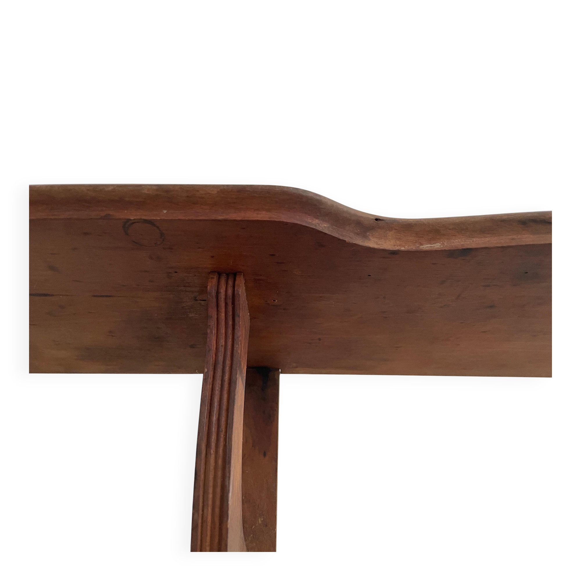 Art Deco wall shelf in wood with three levels, 1940s, Italy.