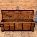 bench - teak chest from Burma with original fittings
