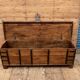 bench - teak chest from Burma with original fittings