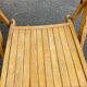 Set of 6 vintage folding chairs in solid wood, bistro/Scandinavian style.