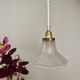 Vintage art deco frosted glass tulip pendant light