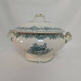 Soup tureen / Vegetable dish in ironstone Watteau Creil and Montereau