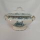 Soup tureen / Vegetable dish in ironstone Watteau Creil and Montereau