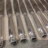 12 silver-plated dessert knives by Christofle Malmaison