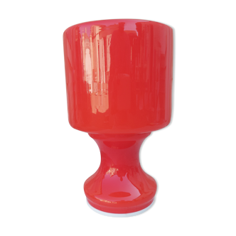 Lampe vintage en opaline rouge des années 70'S