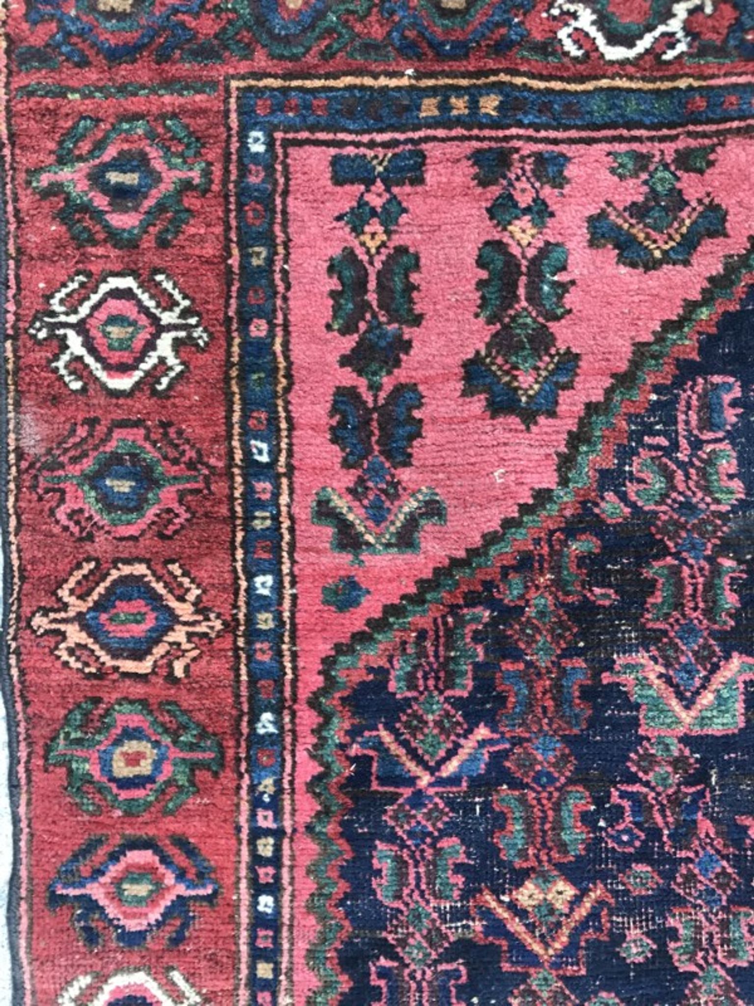 Carpet old Persian Bijar 19th century handmade 110 X 189 CM