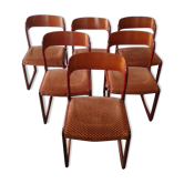 Suite of 6 baumann sleigh chairs