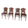 Suite de 4 chaises Jacob & Josef Kohn en bois courbé, vers 1900