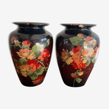 Pair of vases signed Vallauris