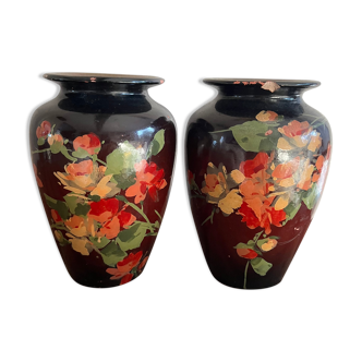 Pair of vases signed Vallauris