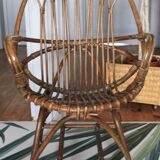 Fauteuil en rotin et bambou