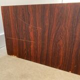 Mid Century rosewood cabinet with 2 beige plastic drawers