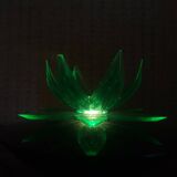 Lampe de nuit en forme de fleur de nénuphar vert, Europe de l'Est