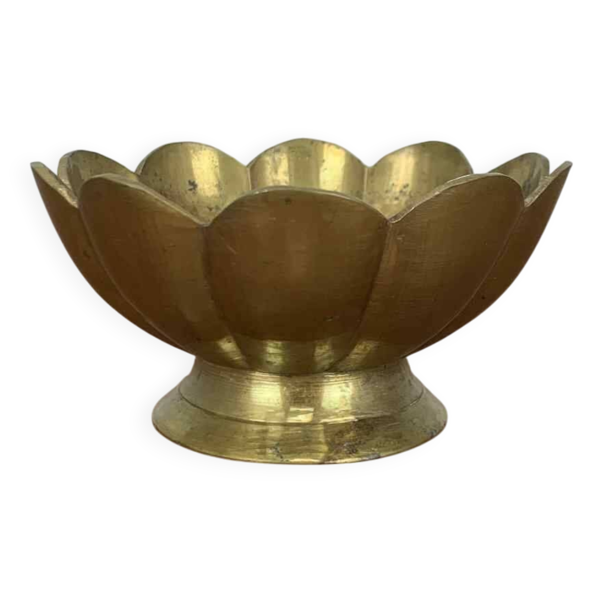 Vintage gold-plated brass flower emptier