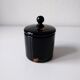 Black opaque glass box with WV glass stamp
