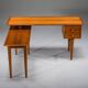 Bureau en teck en L de style mid-century moderne, années 1970