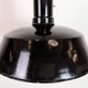 Lampe suspendue Bauhaus en émail noir industriel, années 1930