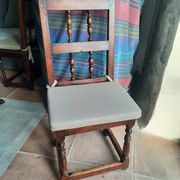Set of 6 antique hazelwood chairs, 17th–18th century