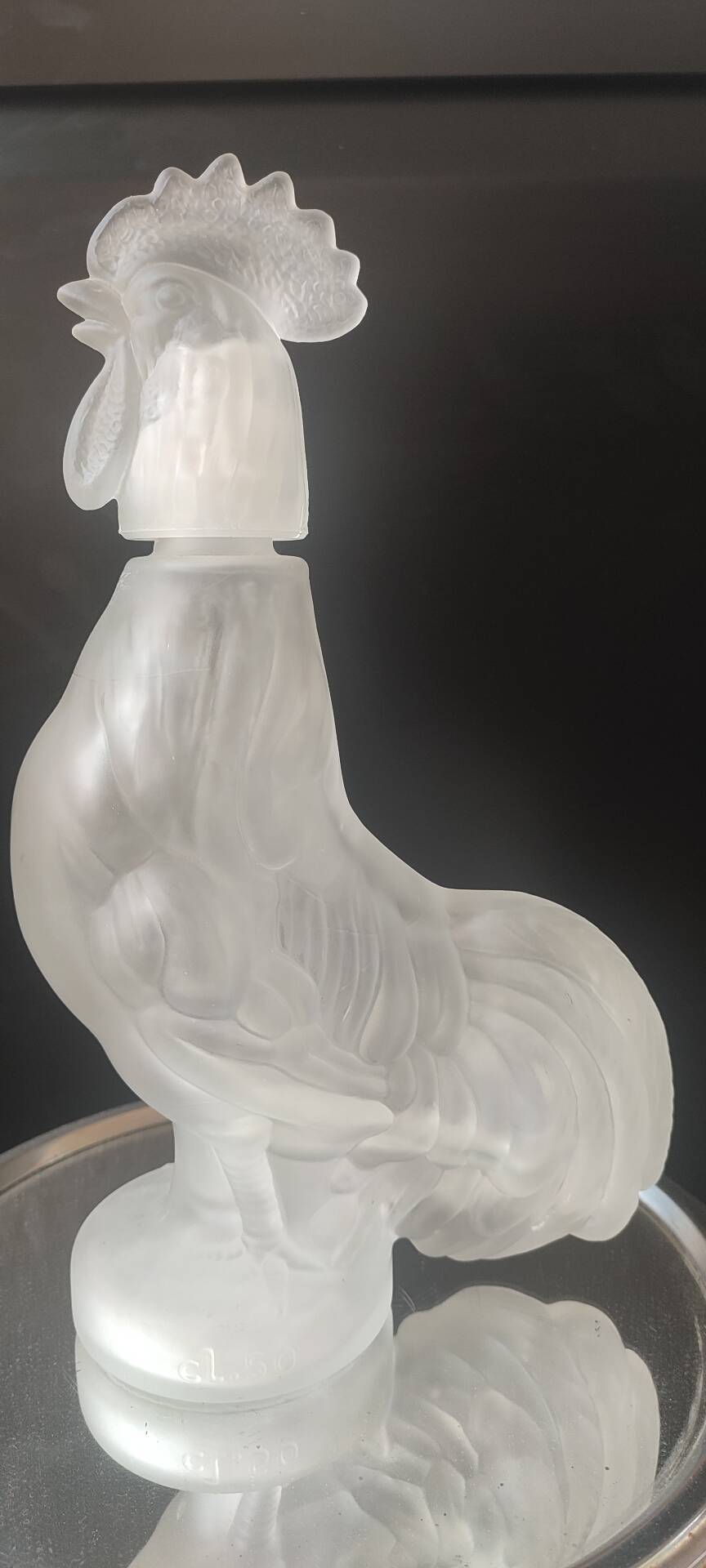 Zoomorphic carafe (28 cm) in Italian frosted glass - 1970s