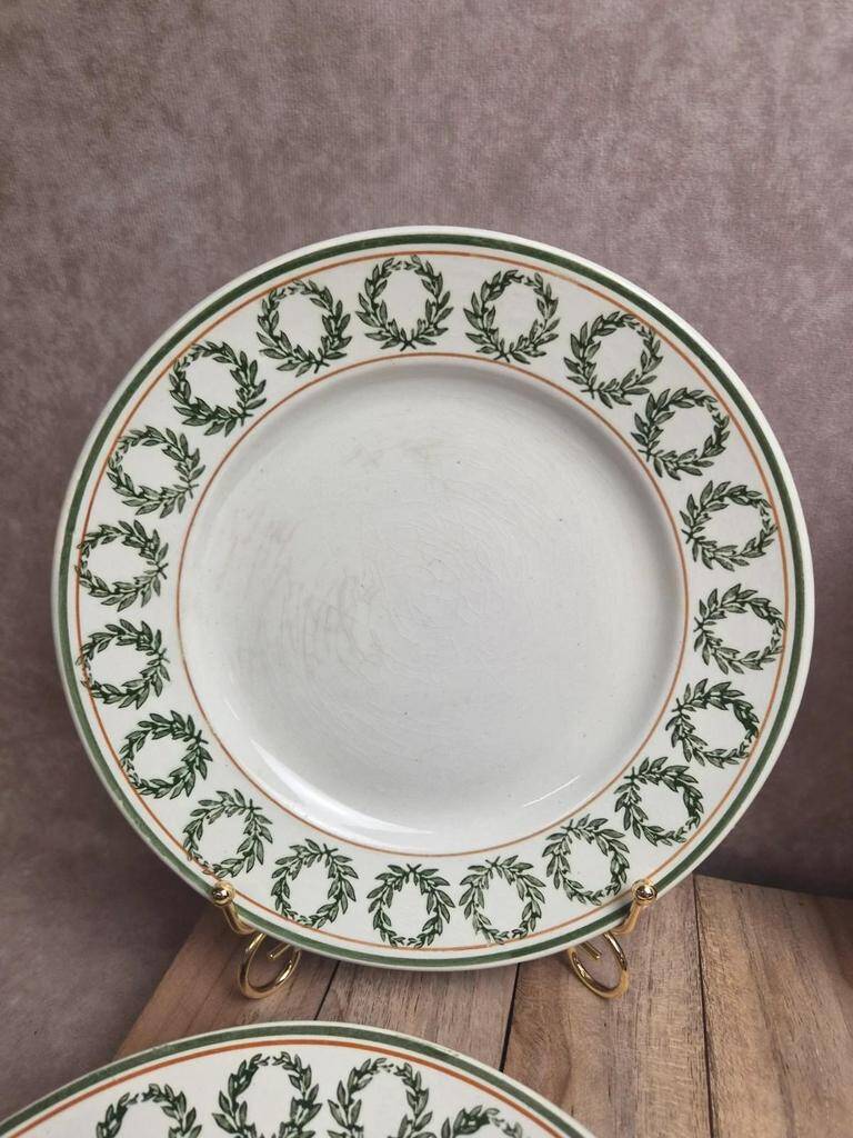 Set of 8 dessert plates Saint-Amand Hamage model Marceau – antique earthenware