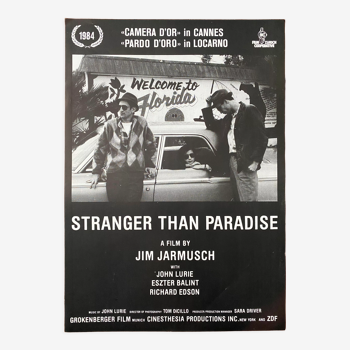 Affiche cinéma originale "Stranger than paradise" Jim Jarmusch 30x42cm 1984