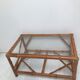 Vintage coffee table in real bamboo and glass 60/70