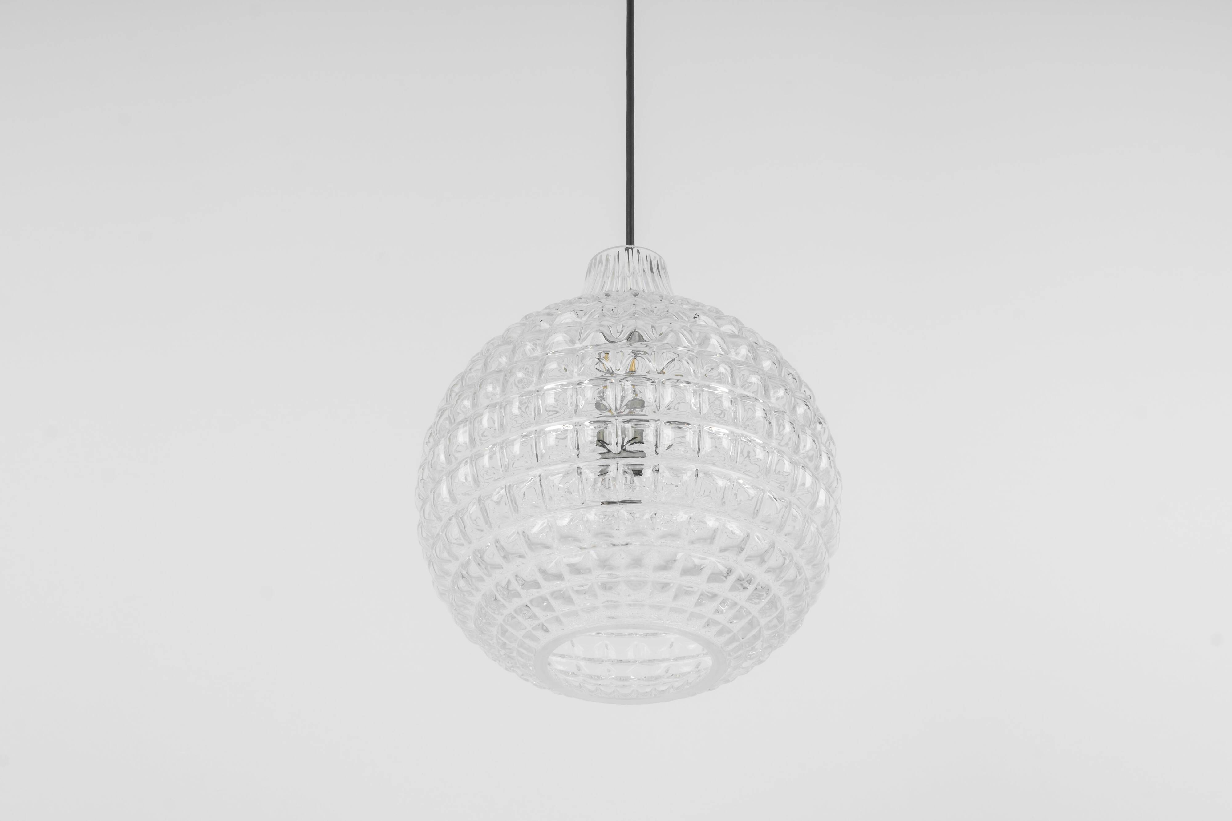 Stunning crystal glass pendant, Peill & Putzler, Germany, 1970s