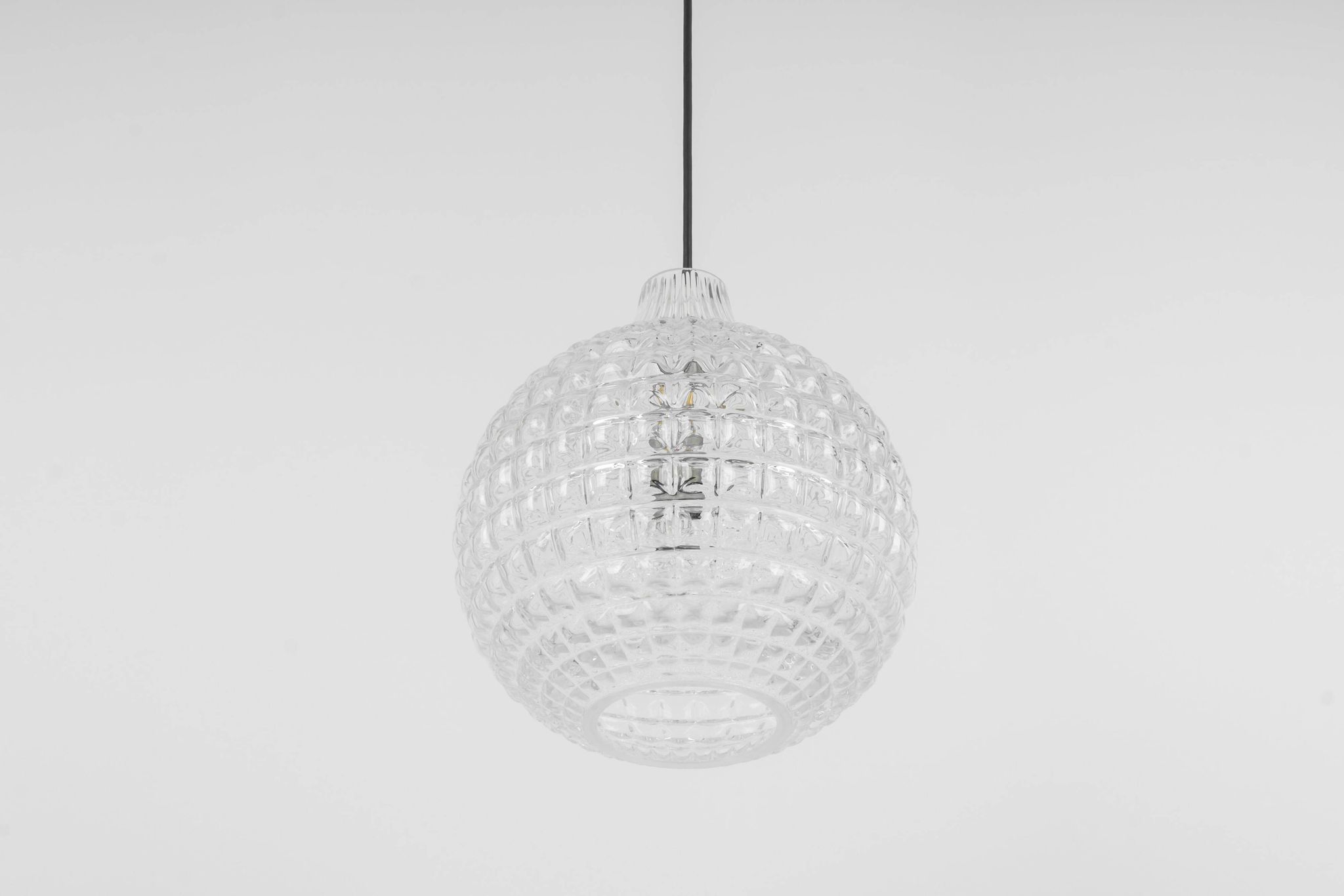 Stunning crystal glass pendant, Peill & Putzler, Germany, 1970s