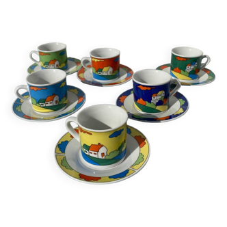 6 Reality fine quality vintage coffee cups