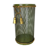 Hollywood Regency Gilded Metal Umbrella Stand by Li Puma, Firenze, Italy, 1950s