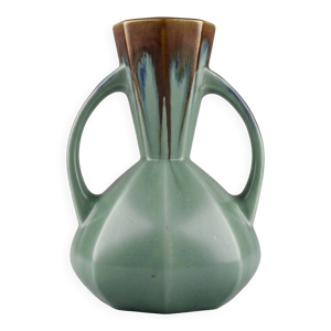 Vase Art déco – faïencerie - brun