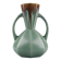 Art Deco vase – Bruyn pottery – green & brown poured glaze - 19cm